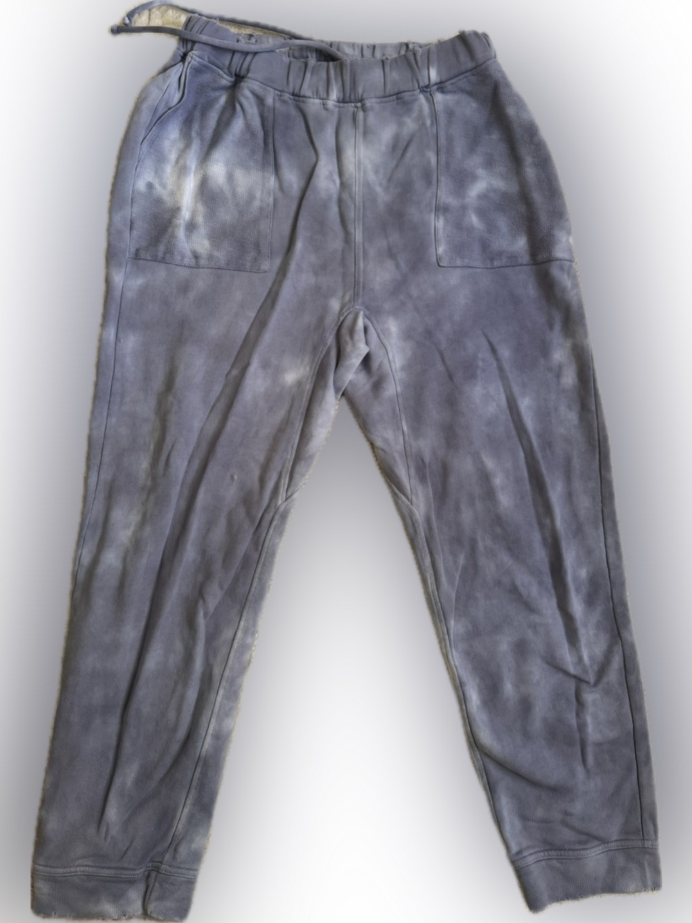 LoveShackFancy CABANA tie dye blue sweatpants